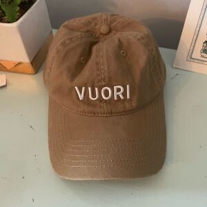 Vuori Ball Cap Hat Camel Tan Unisex Adjustable Logo